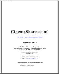 Gene Massey - CinemaShares Business Plan