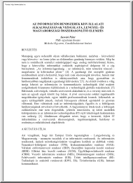 Sasvári Péter - Az információs rendszerek kisvállalati alkalmazásának vizsgálata, lengyel- és magyarországi összehasonlító elemzés