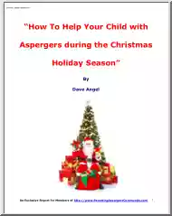 Dave Angel - How To Help Your Child with Aspergers during the Christmas Holiday Season