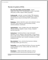 Review of Systems, ROS