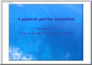 Pecsenye Katalin - A populációk genetikai összetétele