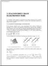 Stacionárius áram elektromos tere