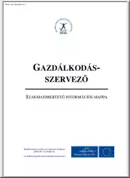 Gazdálkodásszervező, szakmaismertető információs mappa