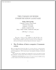 John McCarthy - The common business communication language