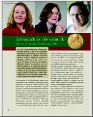 Bakos Júlia - Telomerek és riboszómák, Orvosi és kémiai Nobel-díj 2009