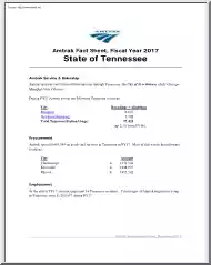 Amtrak Fact Sheet, State of Tennessee