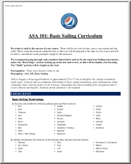 ASA 101, Basic Sailing Curriculum