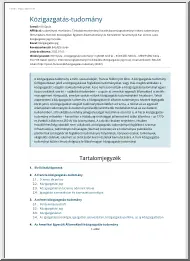 Koi Gyula - Közigazgatás-tudomány