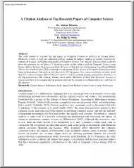 Hussain-Swain - A Citation Analysis of Top Research Papers of Computer Science