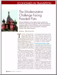 The Modernization Challenge Facing President Putin