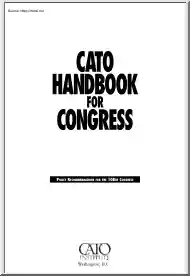 CATO Handbook for Congress