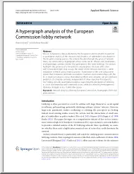 A hypergraph analysis of the European Commission lobby network