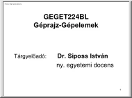 Dr. Siposs István - Géprajz-Gépelemek