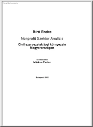Bíró Endre - Civil szervezetek jogi környezete Magyarországon