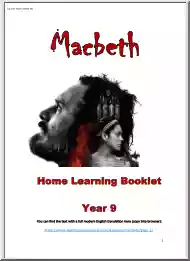 Machbet, Home Learning Booklet, Year 9