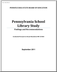 Pennsylvania School Library Study, Findings and Recommendations
