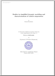 Husain Kanchwala - Studies in simplified dynamic modeling and characterization of vehicle suspensions