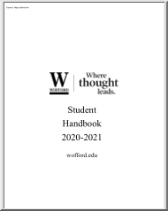 Wofford College, Student Handbook