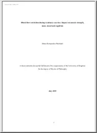 Maria Kotopoulea Nikolaidi - Blood flow restriction during resistance exercise, Impact on muscle strength, mass, mood and cognition