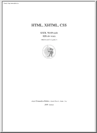 Domonkos Balázs - HTML, XHTML, CSS