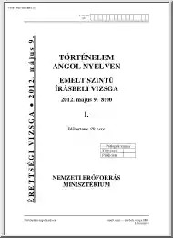 Történelem angol nyelven emelt