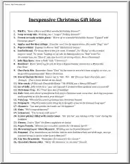 Inexpensive Christmas Gift Ideas