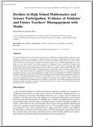 Wilson-Mack - Declines in High School Mathematics and Science Participation, Evidence of Students and Future Teachers Disengagement with Maths