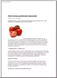 Miért érdemes paradicsomot