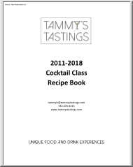 2011-2018 Cocktail Class Recipe Book