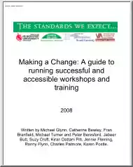 Making a Change, A Guide to Running Successful and Accessible Workshops and Training