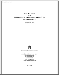Guidelines for History Architecture Projects in Minnesota