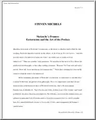 Steven Michels - Nietzsche Frames, Esotericism and the Art of the Preface