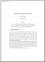 Itzhak Gilboa - Questions in Decision Theory