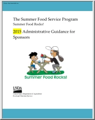 The Summer Food Service Program, Administrative Guidance for Sponsors