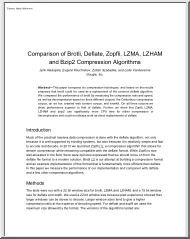 Comparison of Brotli, Deflate, Zopfli, LZMA, LZHAM and Bzip2 Compression Algorithms