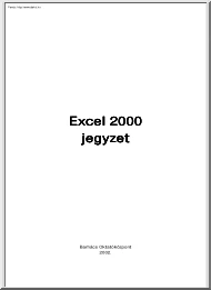 Barhács - Excel 2000 jegyzet