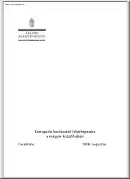 Dr. Báger-Pulay - Korrupciós kockázatok feltérképezése a magyar közszférában