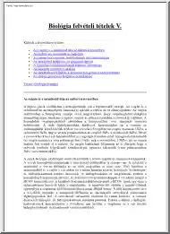 Biológia felvételi tételek V., 1999