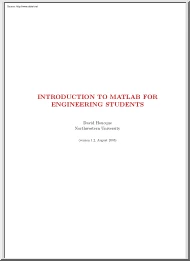 David Houcque - Introduction to MATLAB for engineers students