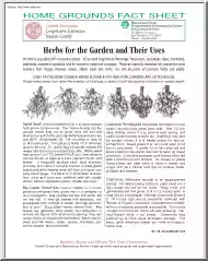 Herbs for the Garden and Their Uses