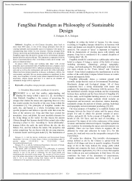 E. Erdogan - FengShui Paradigm as Philosophy of Sustainable Design