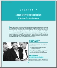 Integrative Negotiation, A Strategy for