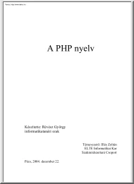 Révész György - A PHP nyelv