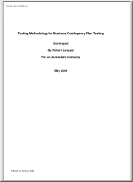 Robert Lengyel - Testing methodology for business contingency plan testing