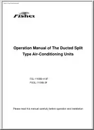 Operation Manual of The Ducted Split Type Air Conditioning Units