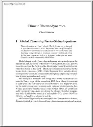 Claes Johnson - Climate Thermodynamics
