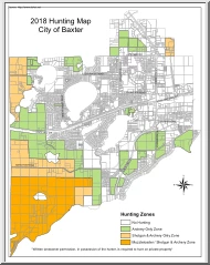 2018 Hunting Map, City of Baxter