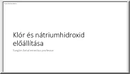 Tungler Antal - Klór és nátriumhidroxid előállítása