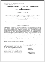 Arslan-Sagirli - Gear Shift Efforts Analysis and User Interface Software Development