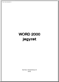 Barhács - Word 2000 jegyzet
